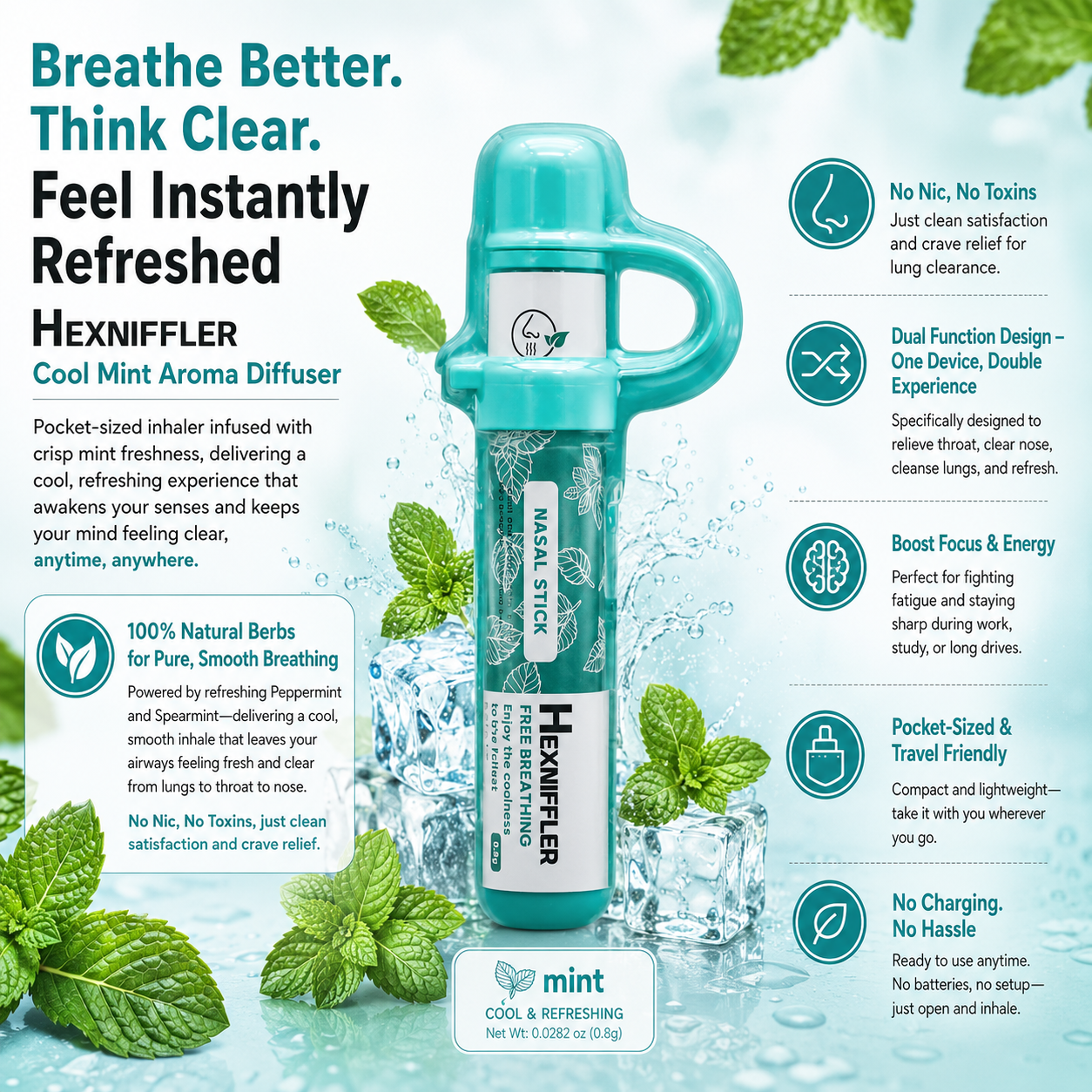 HEXNIFFLER Portable Aroma Diffuser - Mint